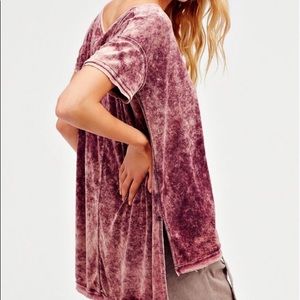 Free people velour velvet top